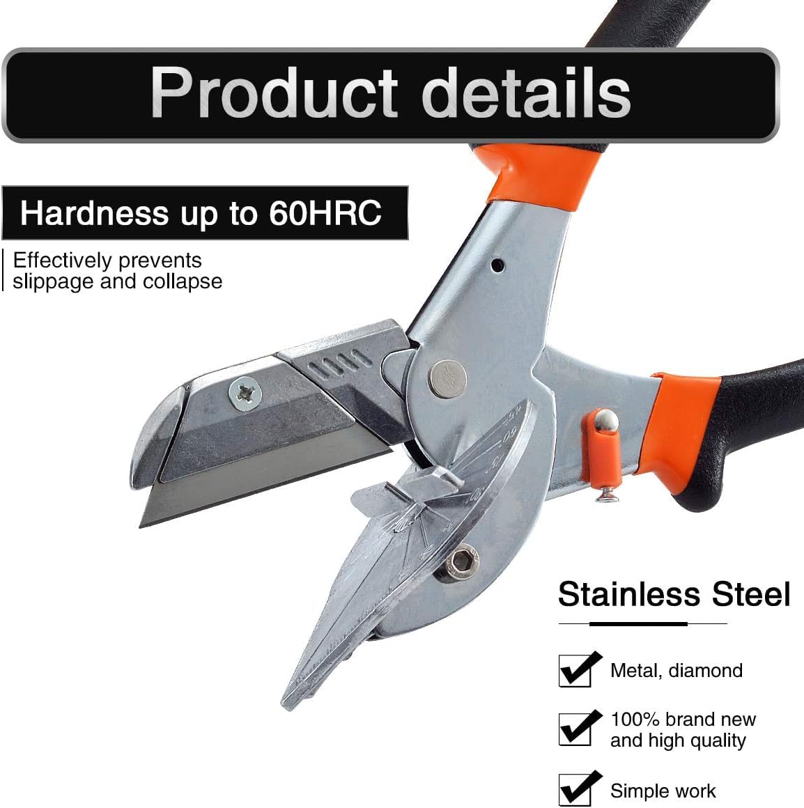 HOHXEN 45°, 135° Angle Miter Shear Cutter, Multi-Function Trunking Scissors - Image 3