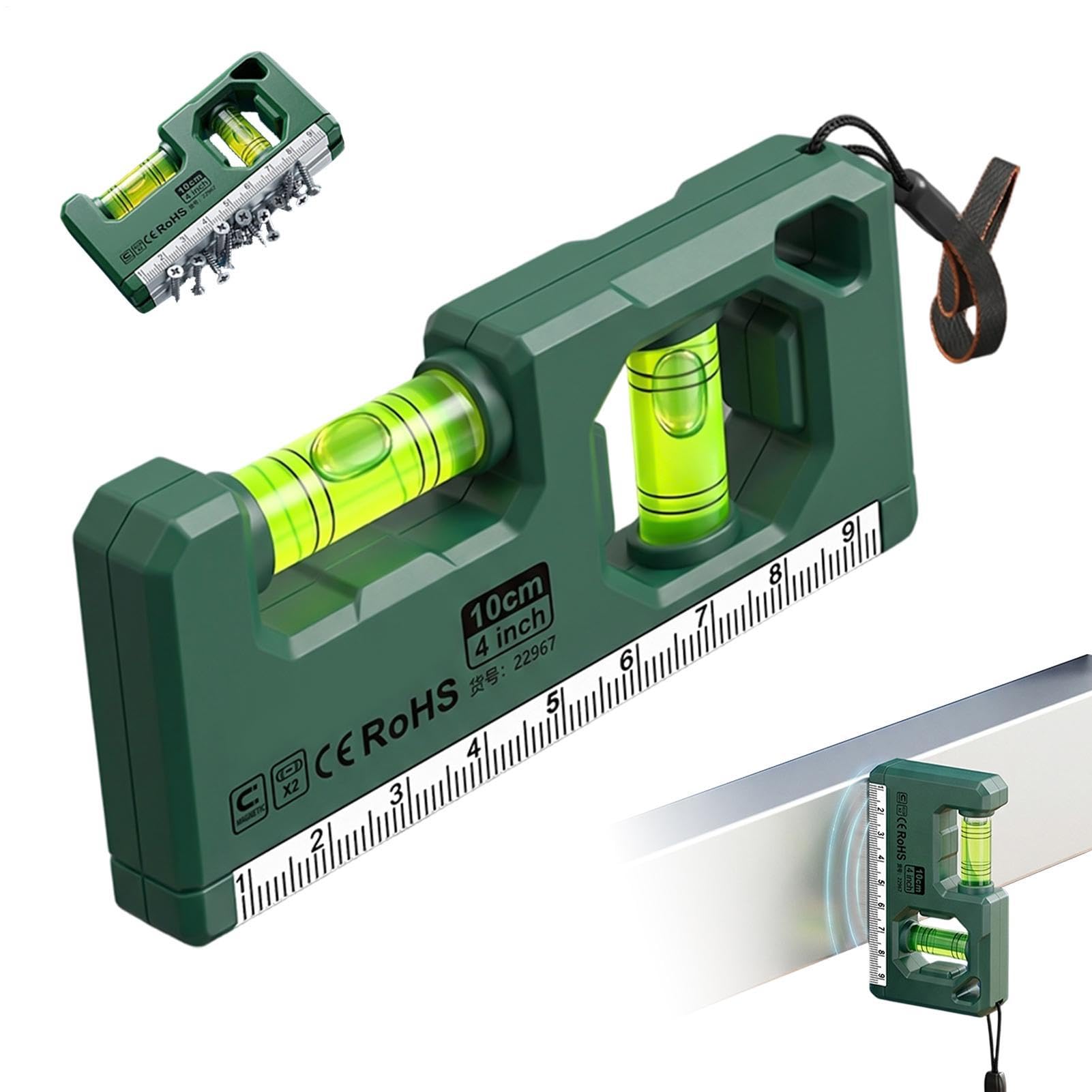 Herramienta de medición magnética y nivel de burbuja mini para construcción y hogar