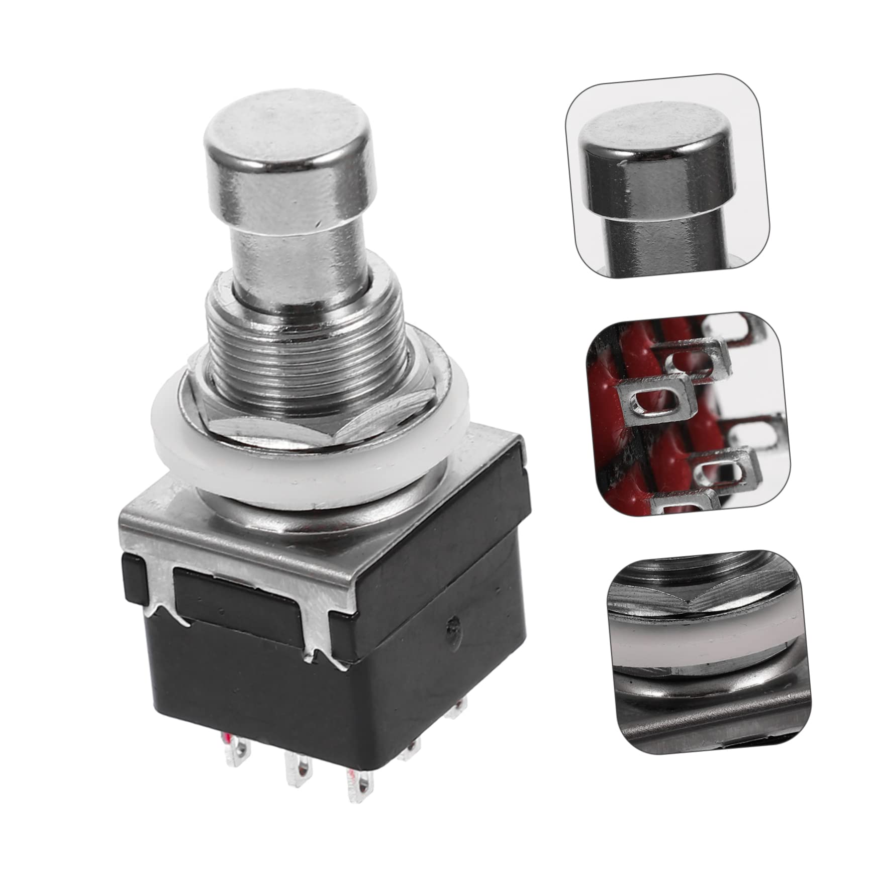 Holibanna Pedal Electric Guitar Footswitch Durable Pin Foot Pedal Button for Guitar Effects Convenient Replacement Accessory for Guitarists and Bass Players