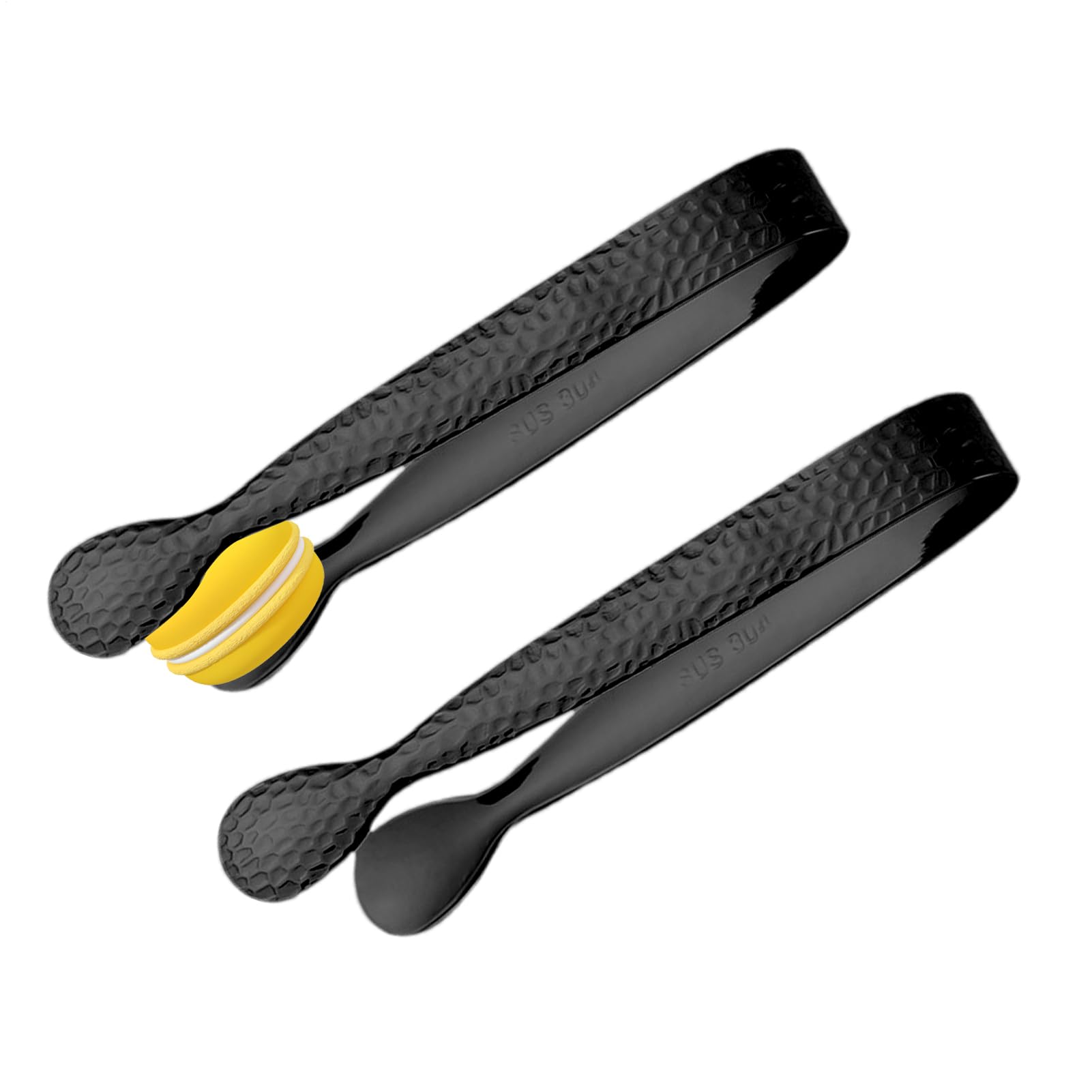 Pinzas de hielo para congelador, 2 unidades, acero inoxidable, pinzas para servir aperitivos, para rodajas de limón, barman, bebedores de té, panaderos, restaurantes, hoteles, clubes