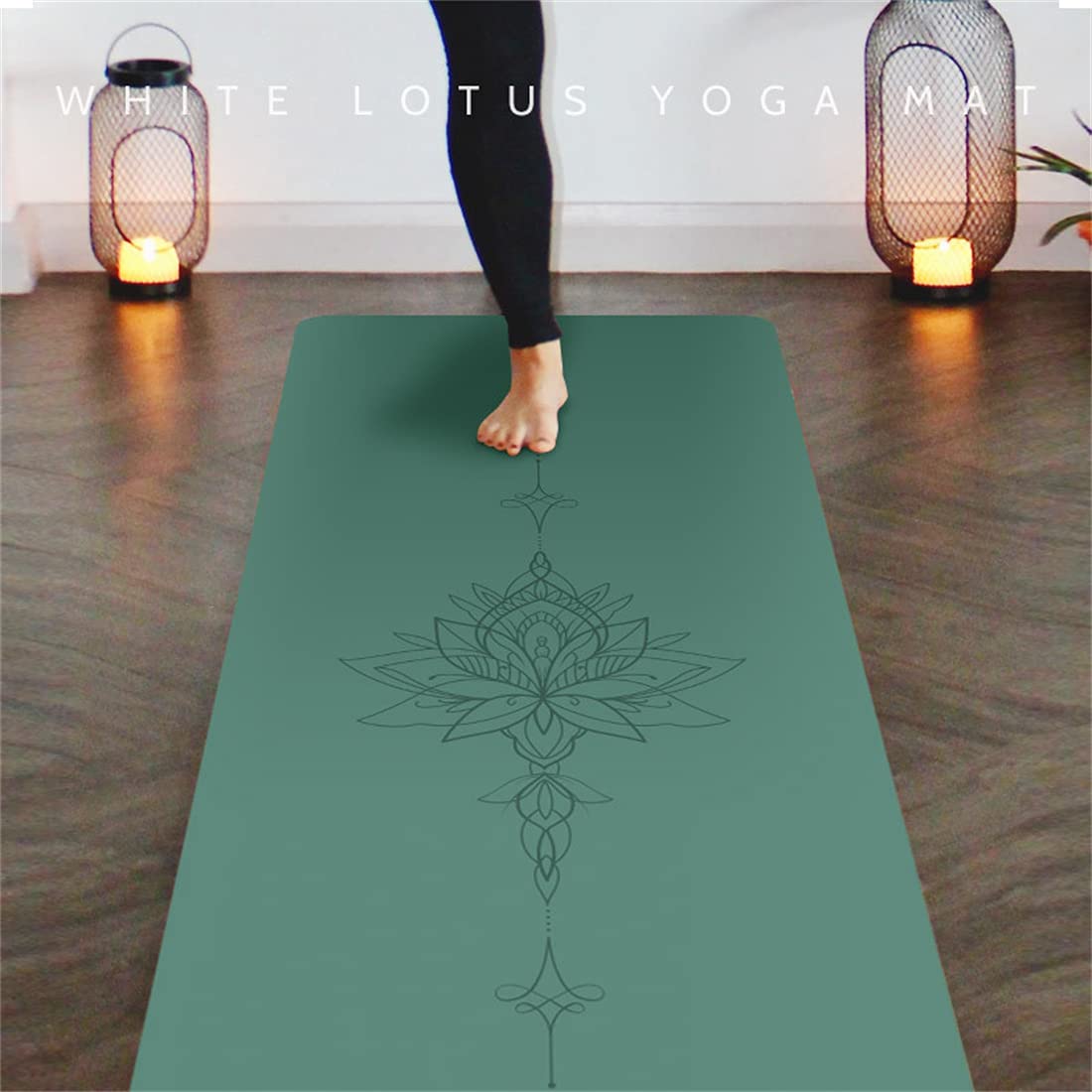 Tappetini da Yoga Eco-Friendly, Anti-Lacrime per Le Donne, Fitness Antiscivolo Bifacciale, Palestra E Tappetini da Palestra per Yoga, Pilates E Esercizi da Pavimento,H