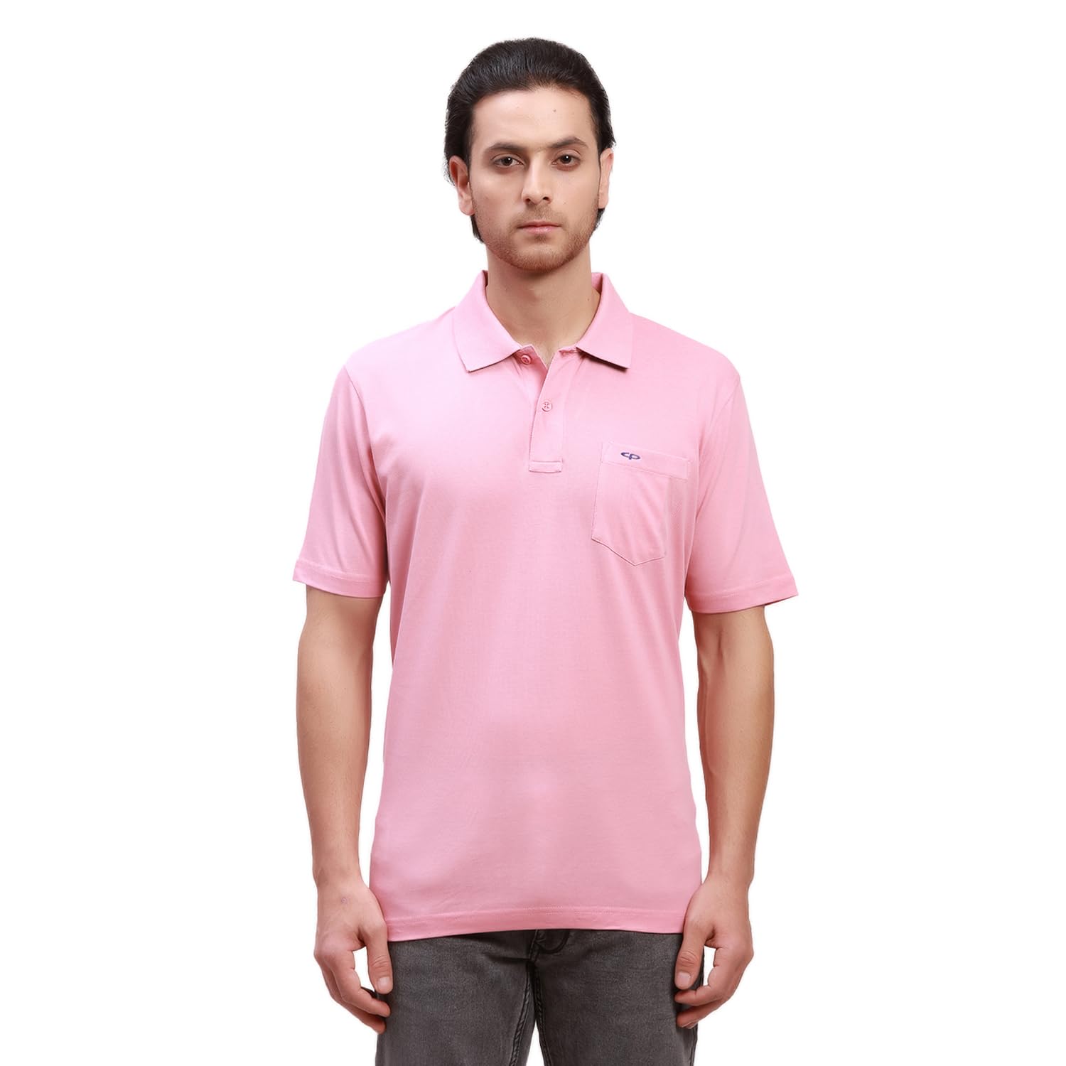 colorplus Men's Pure Cotton Solid Pattern Classic Fit Polo Neck Half Sleeve Casual T-Shirt-picture-18