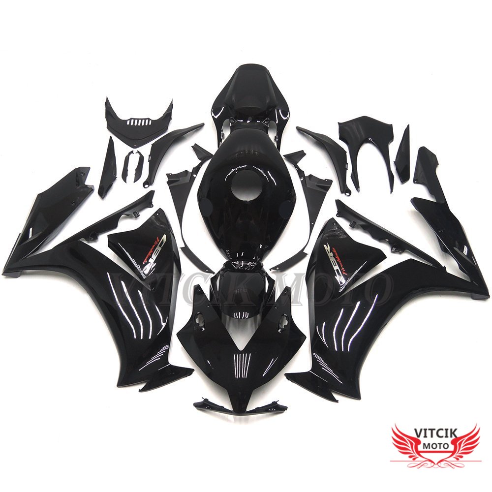 VITCIK (Fairing Kits Fit for CBR1000RR 2012 2013 2014 2015 2016 CBR1000 RR 12 13 14 15 16) Plastic ABS Injection Mold Complete Motorcycle Body Aftermarket Bodywork Frame(Black) A024
