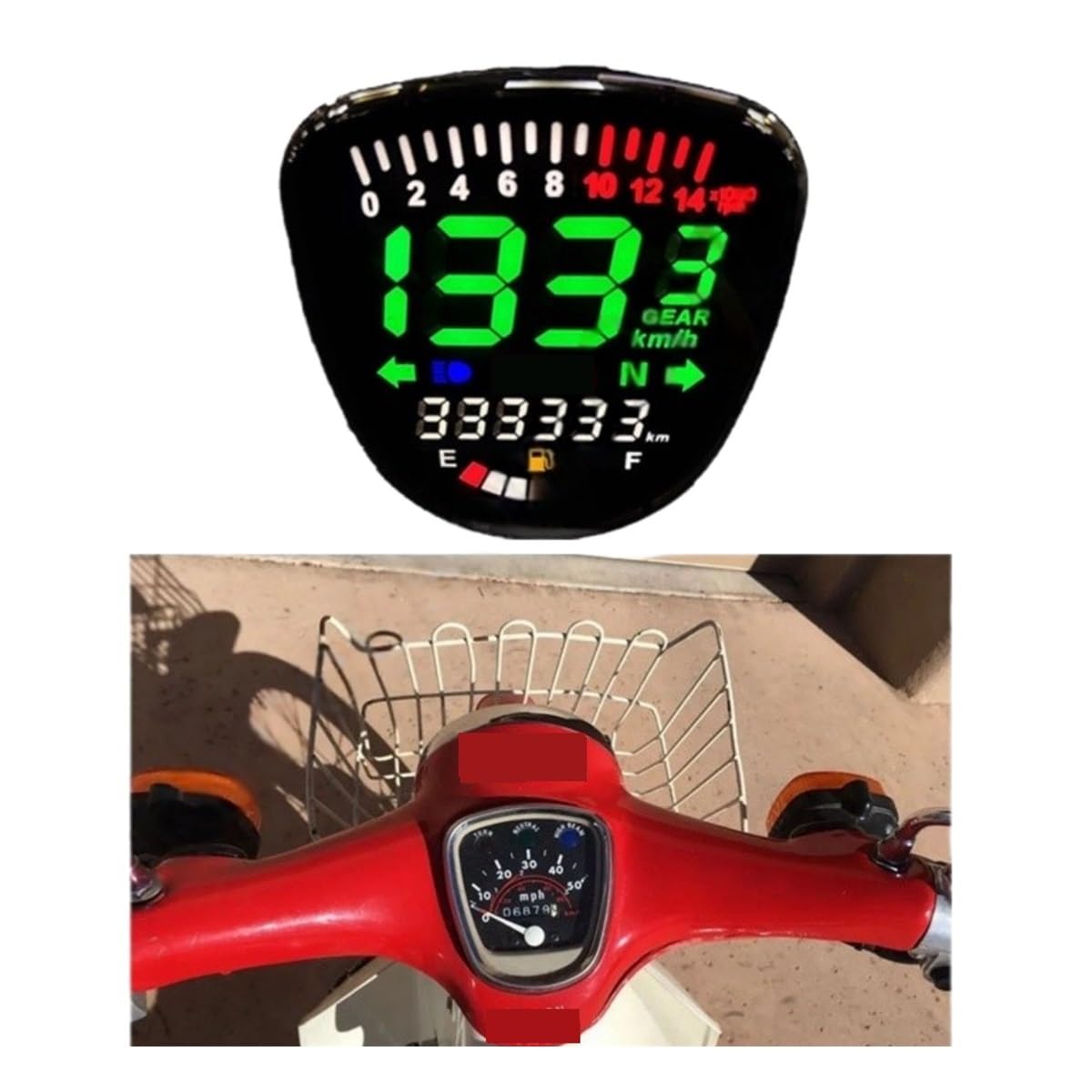 Odómetro Digital moto Para Motocicleta, Velocímetro, Tacómetro