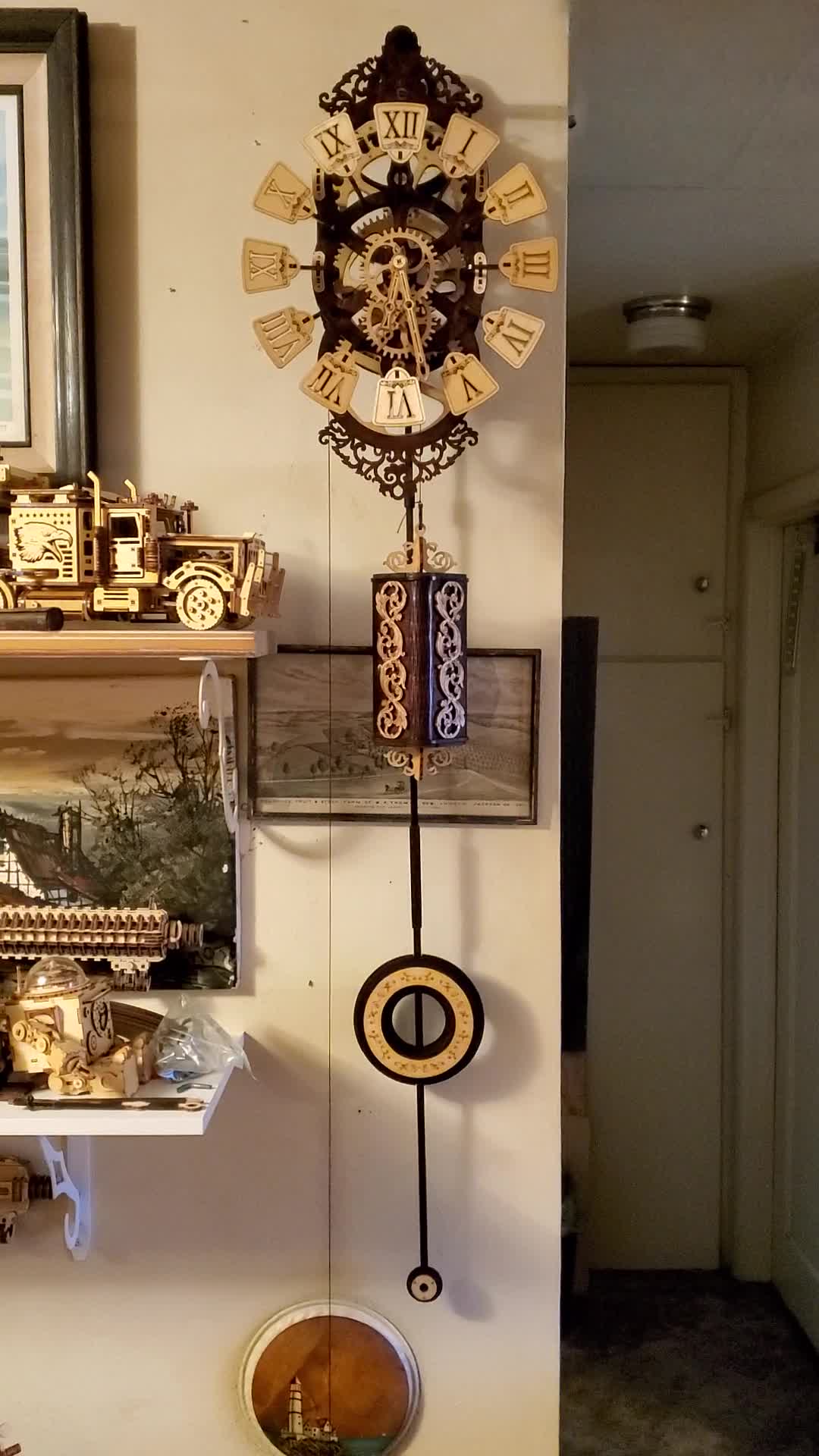 Watch Wood Trick Pendulum Wall Clock Kit to Build, Wooden DIY Wall ...