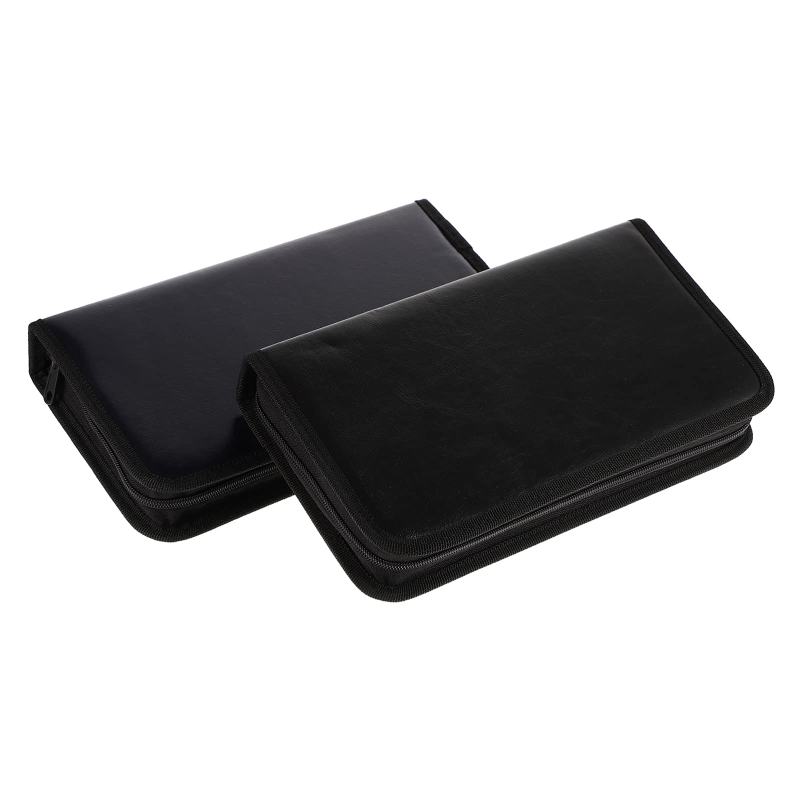 OSALADI 2Pcs CD Cases Car CD Holder CD Storage Pouches Disc Storage Cases Gift