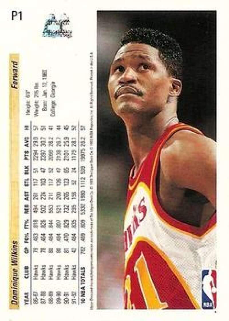 Amazon.com: 1992-93 Upper Deck McDonald's Basketball #P1 Dominique