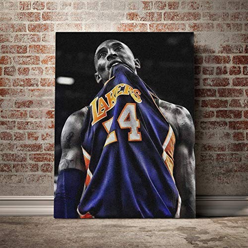 Mengyun Store Kobe Bryant Poster Wall Art Canvas Painting Print Nordic Basketball Player Wall Pictures For Boys Bedroom No Frame B270(40X50Cm)