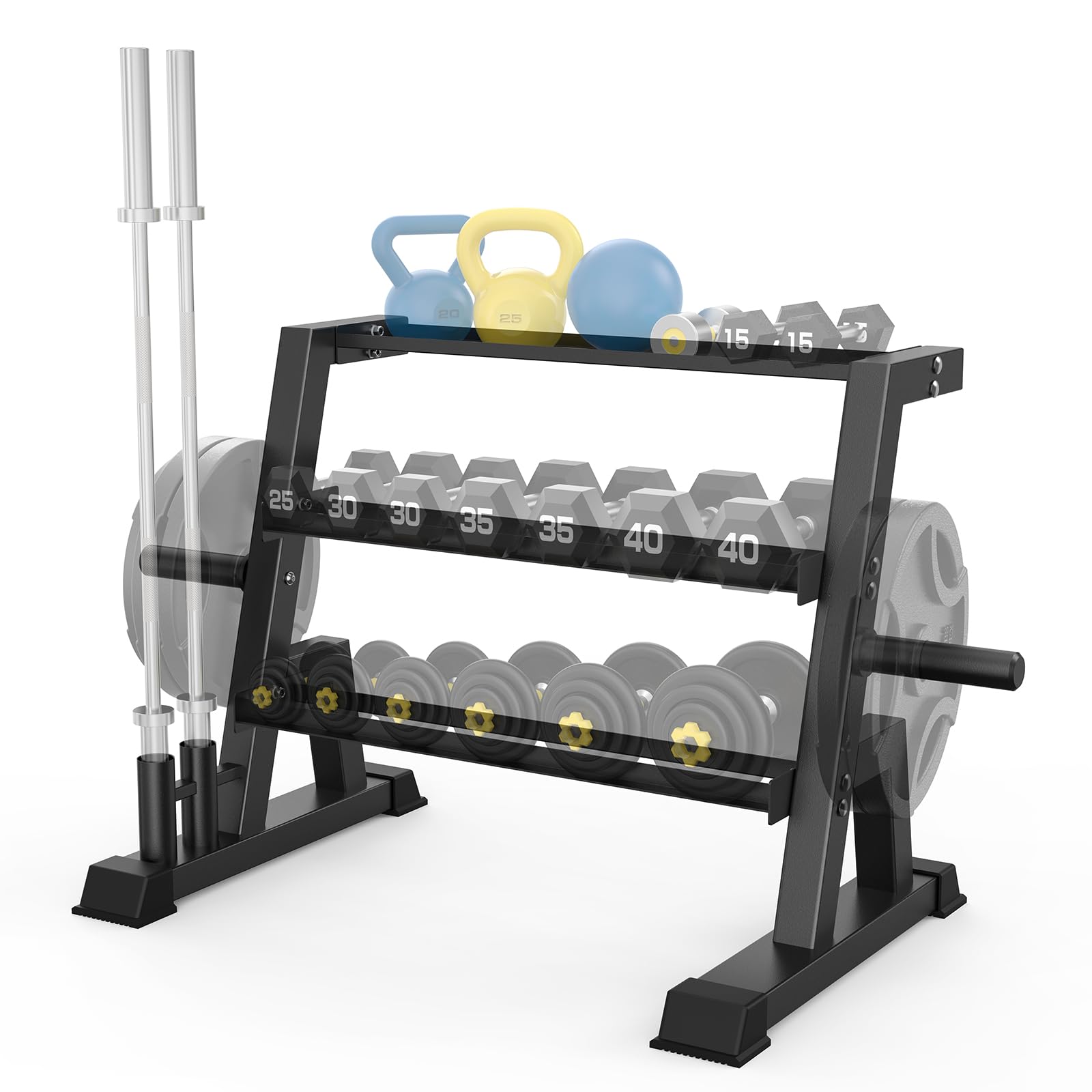 JX FITNESS 3-Tier Weight Rack
