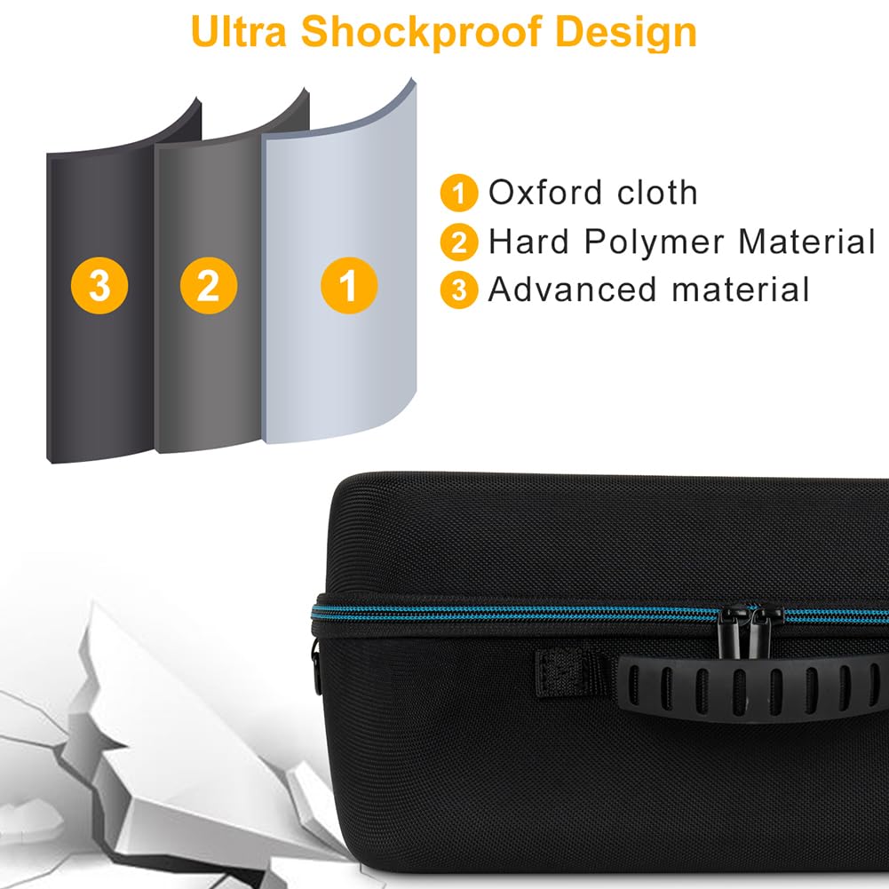 Borsa Per Altoparlante Con Tracolla - Custodia Trasporto Leggera, Nylon 600D, Tasche Laterali, Nero