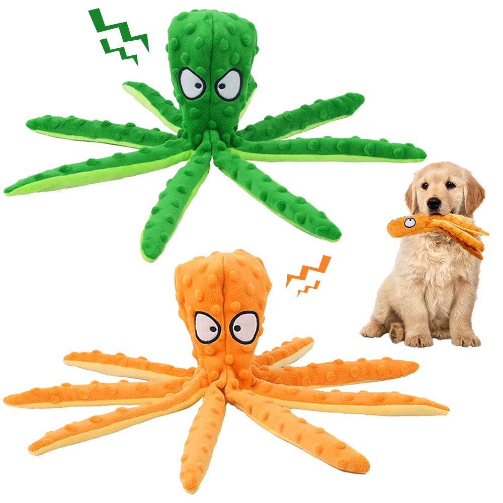 Giocattolo Per Cani A Forma Di Polpo - Peluche Con Suono, Verde, 40 Cm - Foto 1