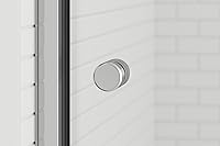 Vista 5 de Basco Shower Door RTLA05B6057CLSV Rotolo Puerta corredera para bañera de 56-60 pulgadas de ancho x 57 pulgadas de alto, cromo, 1/4 pulgadas