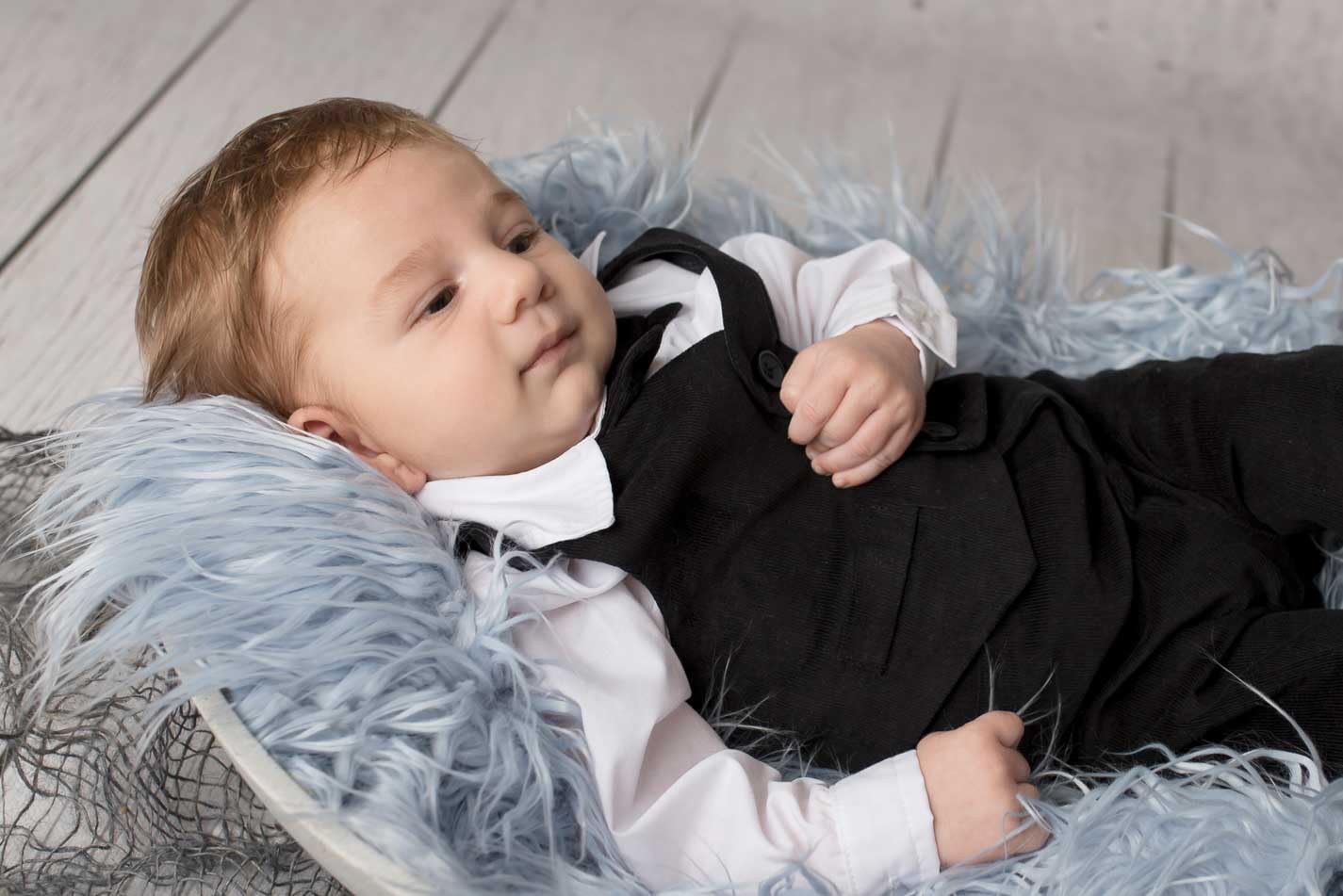 Baby Anzug Taufanzug schwarz Jungen Festanzug Jungen Hochzeitsanzug Baby Taufe Anzug mit Weste Set