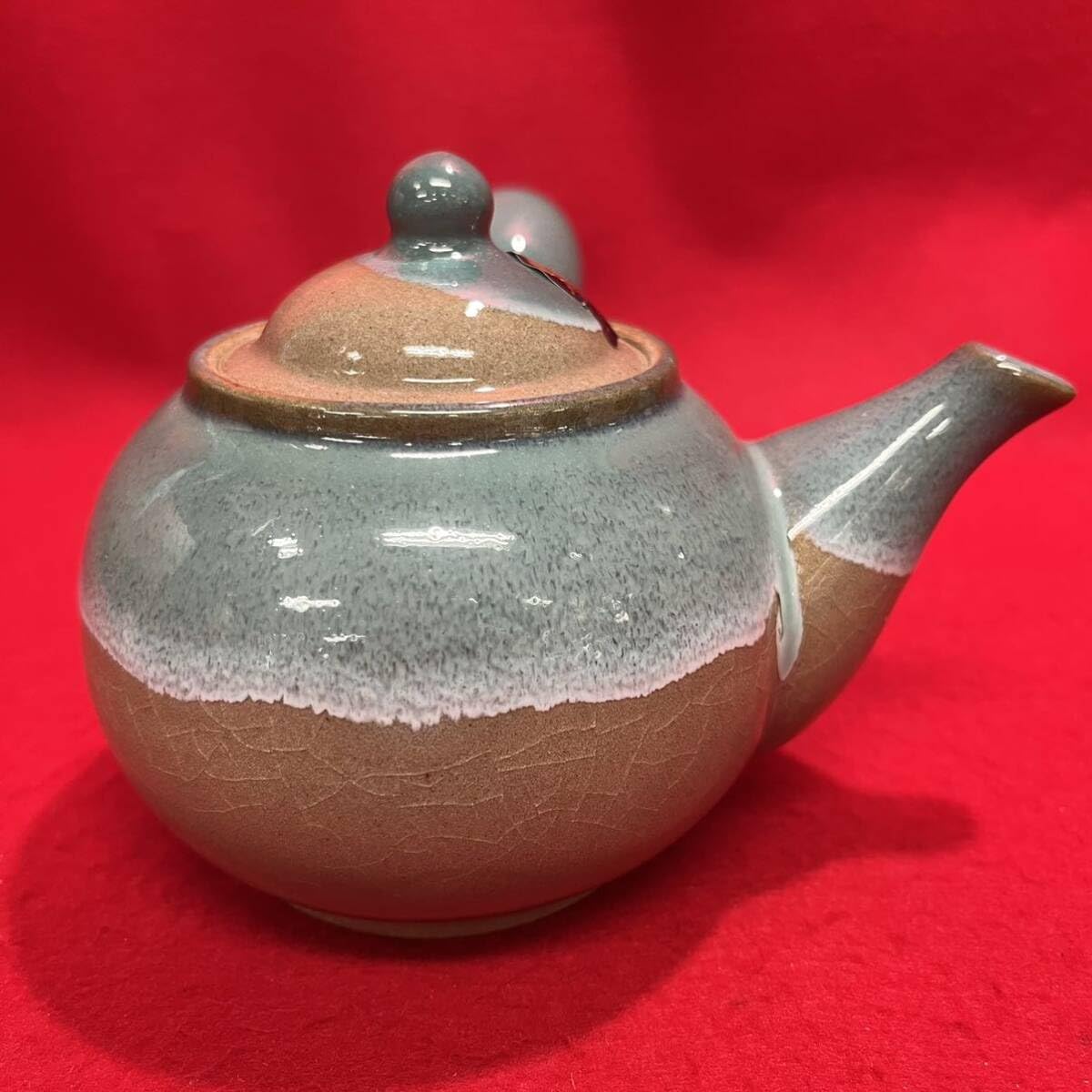 Amazon.co.jp: 大恵山焼 陶楽作 窯変青磁 小茶器揃 急須 湯呑 5客 共箱