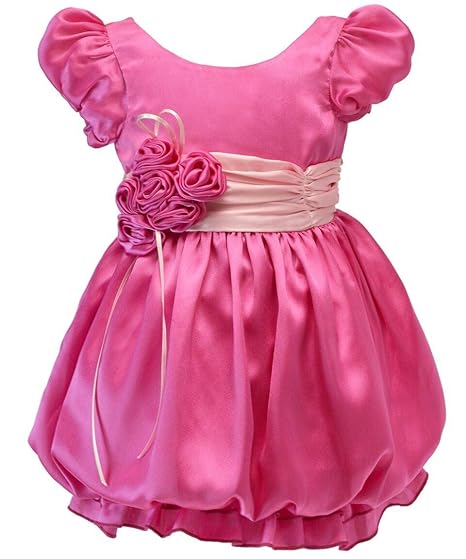 PINK WINGS Baby Girls Magenta Knee Length Frock