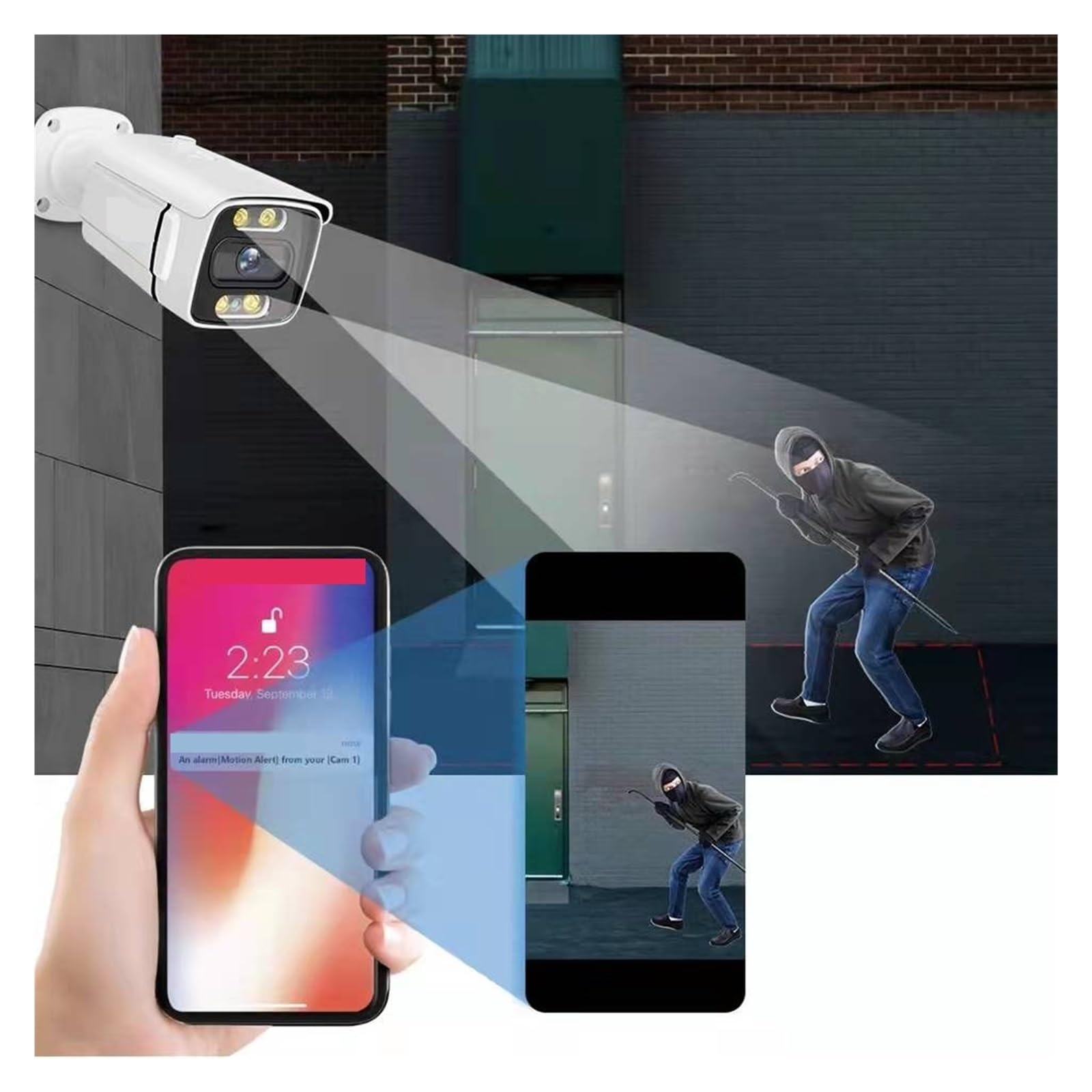 Telecamera di videosorveglianza POE 4K 8MP 5MP Visione notturna a colori Sicurezza CCTV esterna IP NVR H.265 P2P Set Kit altoparlanti(3T,2 Camera 8MP)