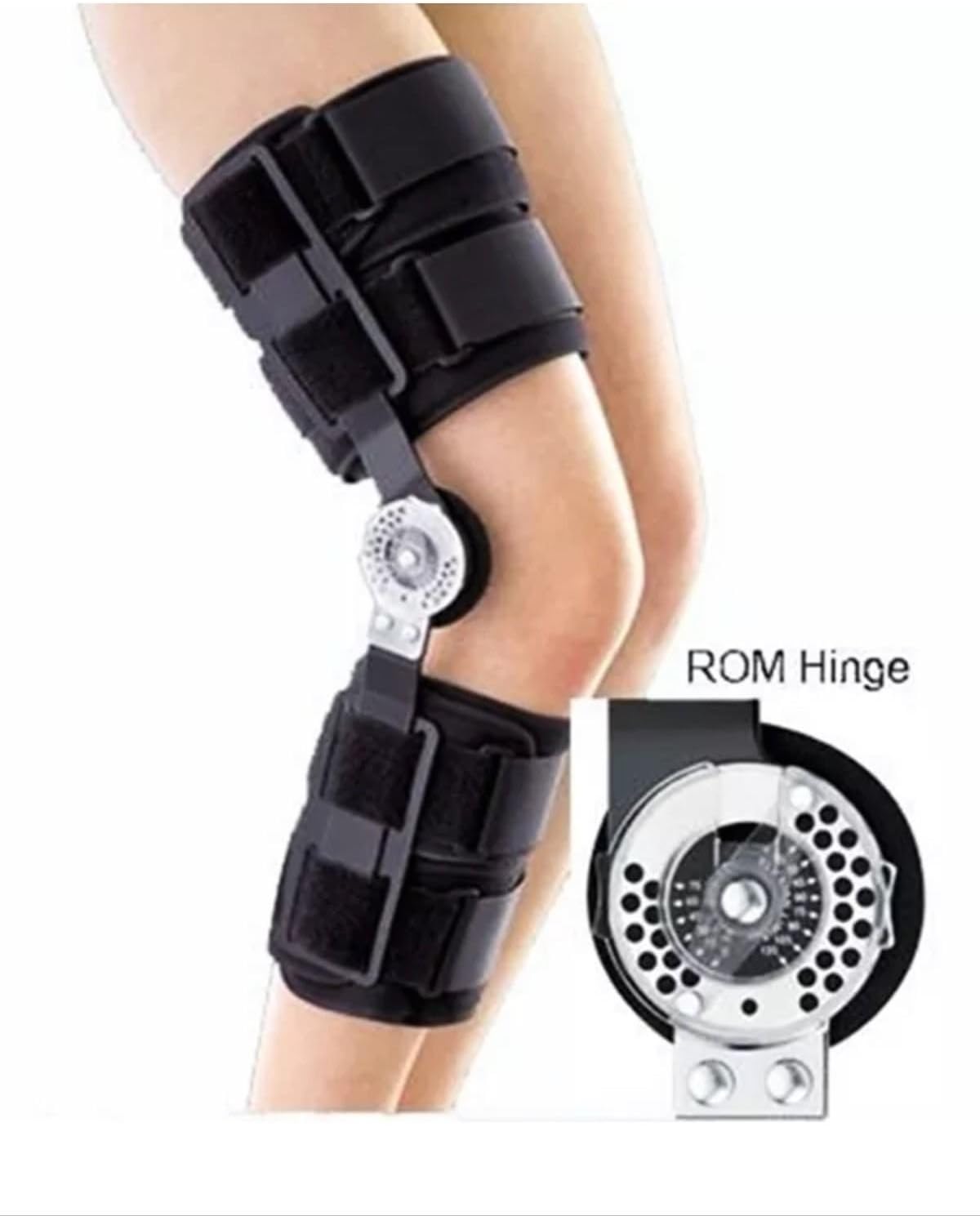 Medium Orthopedic ROM Hinge Patella Post-Op Adjustable Knee Brace Wrap Support