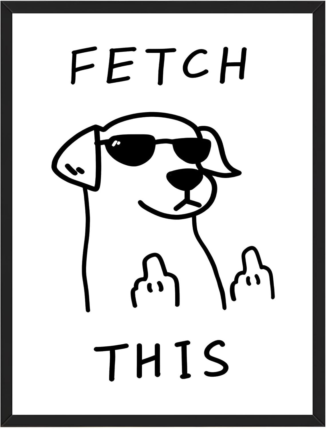 Framed Black and White Otter Poster Funny Bathroom Wall Art Humorous Toilet Signs Cute Animal with Paper Tissue Picture Canvas Print Modern Bath Restroom Washroom Wall Decor 16x24inch