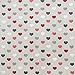 Tissu Enduit Anti Tâches Coeurs Valentine Bordeaux - par 50 cm