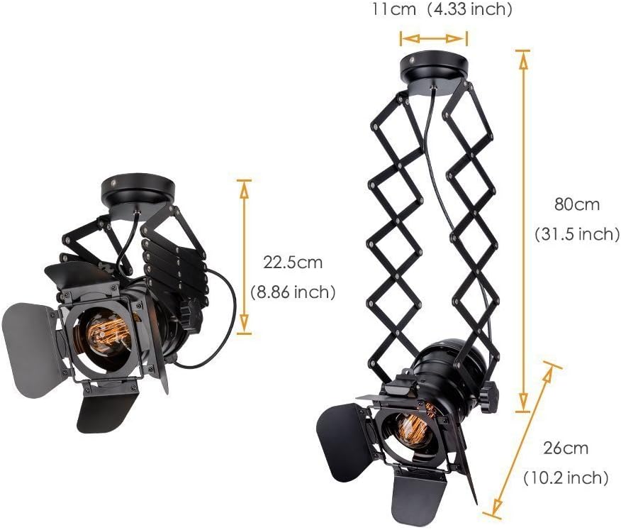 Exclusive Discount 50% Price Lywins E26 Loft Vintage Ceiling Lights Industrial Iron Spotlight Industrial American Style Iron Spots for Clothing Shop Bar Coffee Shop