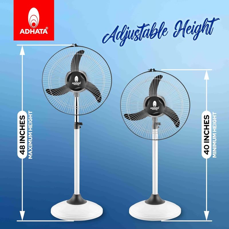 Image of Brahmastra Ultra High Speed 2450 RPM (16 Inches) 400mm Bullet Fan /Pedestal Fan /Farrata Fan with Double Ball Bearing with 1 Year Manufacturer Warranty (White+Grey)
