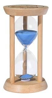 SuLiao Wooden Sand Timer 60 Minute Hourglass, Bamboo Sand Clock, Small Black Sand Watch 60 Min, Reloj De Arena Hour Glass Sandglass for Game Classroom Home Office Decorative - Amazon product rated Grade A
