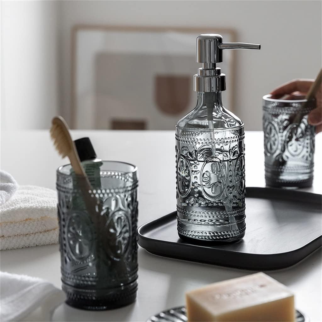 Nordic Glass Wash Kit Bathroom Couple Mouthwash Cup Set Hotel Hand Soap Bottle Wedding Gift Home Accessory