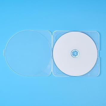 Maxtek Super Slim 3.8mm Clear DVD Case, Space-Saving, Durable, Compact CD, DVD Blu-ray Disc Storage (10)