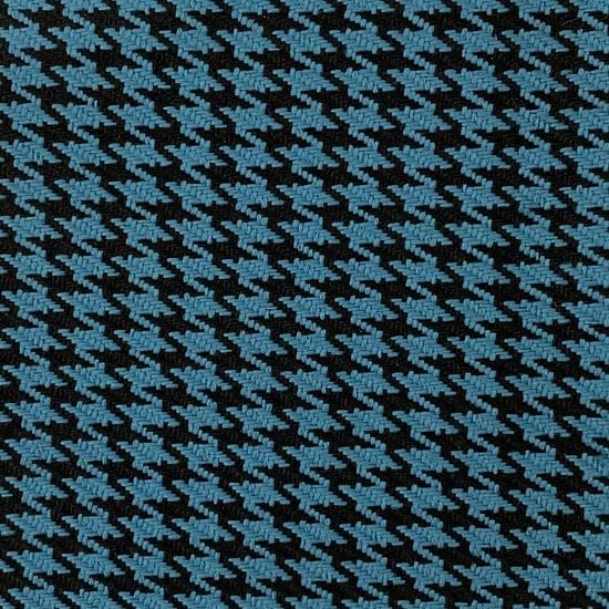 Blue Acrylic Houndstooth Upholstery Fabric - Sold by The Yard - 54"