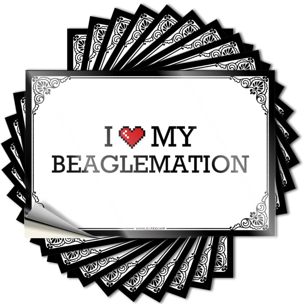 Decals Great, Colorful Hard I Love My Beaglemation | Coffee(12X18CM)