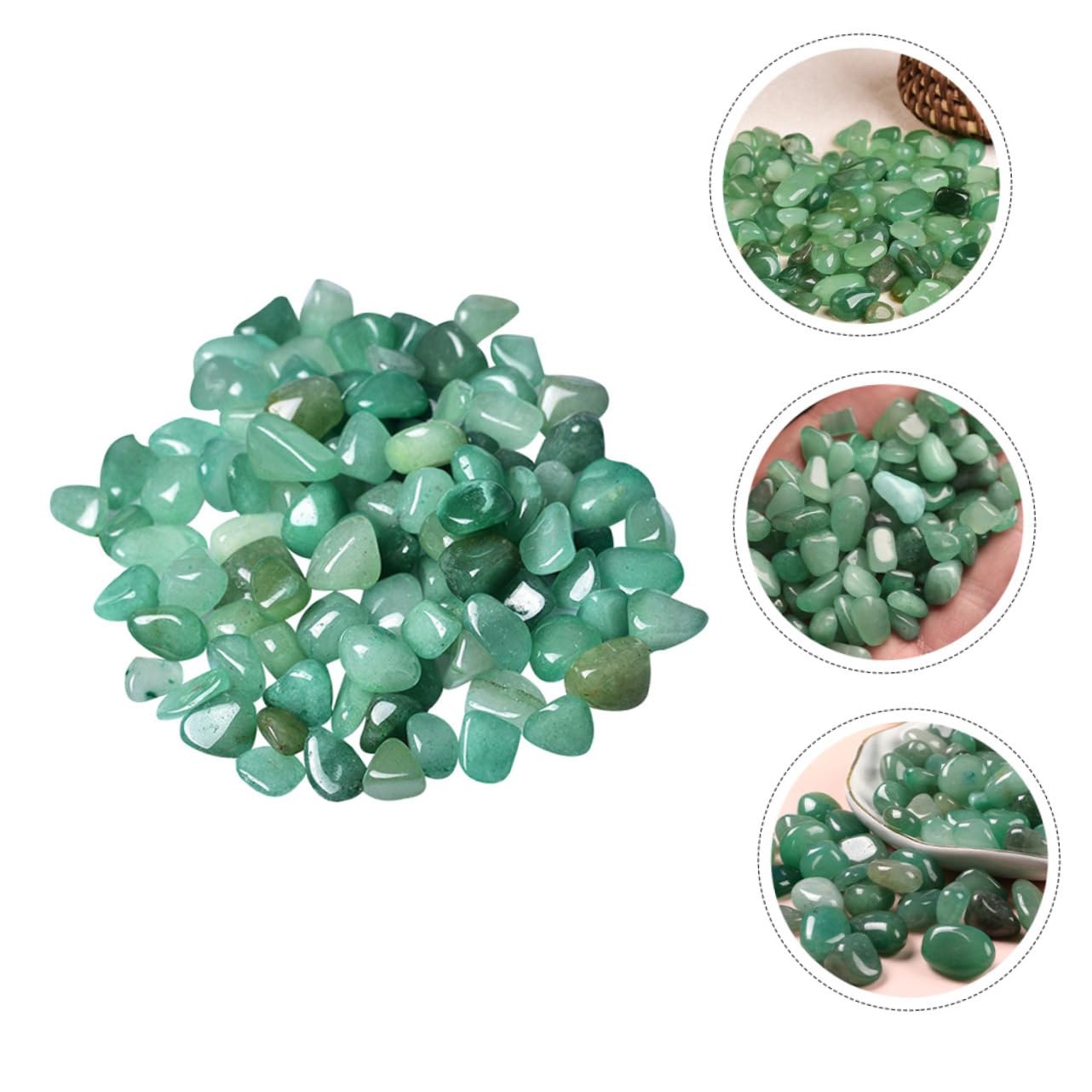 Ipetboom 1 Juego Grava de Jade aventurina jardinagem acuarios Accesorios para peceras Betta Piedras de Acuario decoración Vegetal florero Piedra a Granel Adornos de Grava de Acuario Pedazo