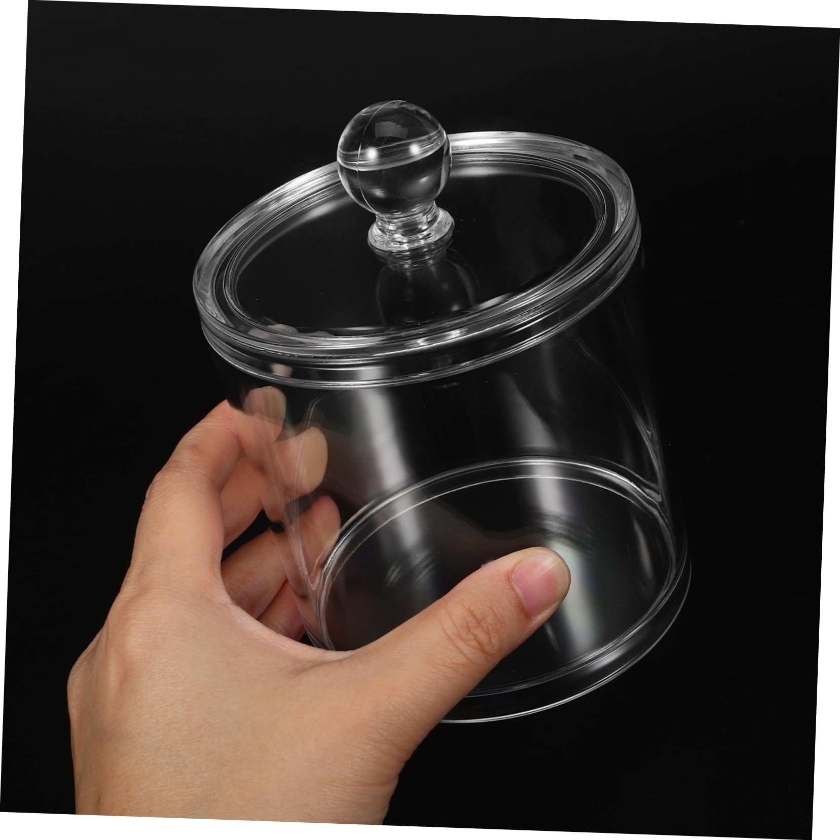 IMIKEYA 4 Stück Wattestäbchenbox Mit Deckel Badezimmerkrug Mit Deckel Organizer Für Wattestäbchenhalter Wattestäbchen Etui Behälter Für Wattestäbchen Spender Für Wattepads Im Bad Acryl
