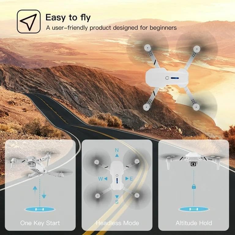 Image of dRoNe wItH hD DuAl cAmErA BrUsHlEsS MoToR, oNe cLiCk tAkEoFf /lAnDiNg FlIp rOlLiNg gEsTuRe cOnTrOl wI-Fi cAmErA ReMoTe cOnTrOl -X DrOnE a1