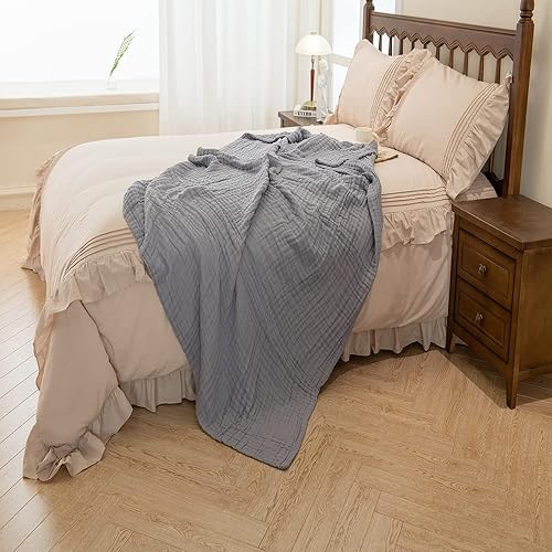 Miniatura 7 de sense gnosis Toalla de baño con capucha para bebé, súper suave, 100% muselina de algodón, altamente absorbente, cómoda, manta para envolver bebé,