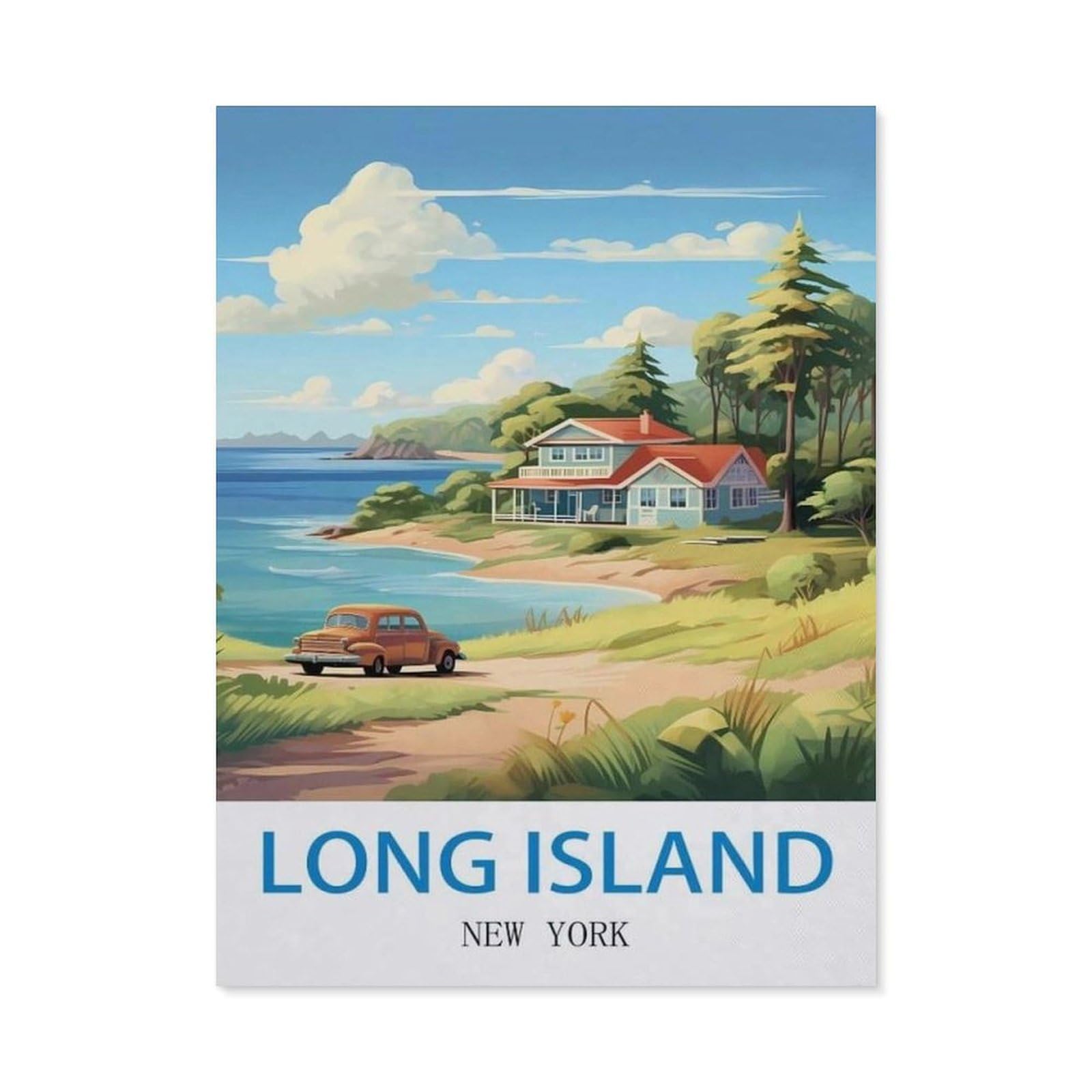 BEAYODKP 5D Diamond Painting Kits，Long Island New York（30 x 40 cm）