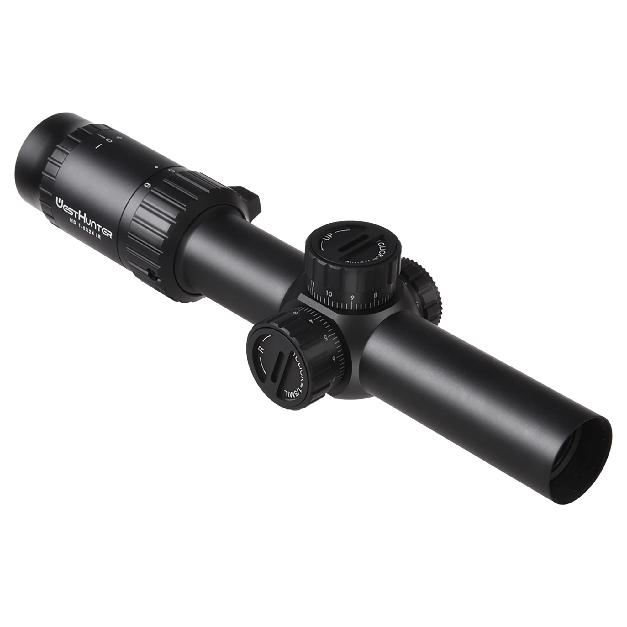 Lunette de Visée de Chasse WestHunter Optics HD 1-6x24 IR LPVO, 30 mm d'illumination Rouge Vert de Précision Tactique 1/5 MIL, Lunette de Tir Compacte pour la Chasse | 2 Types de Réticules