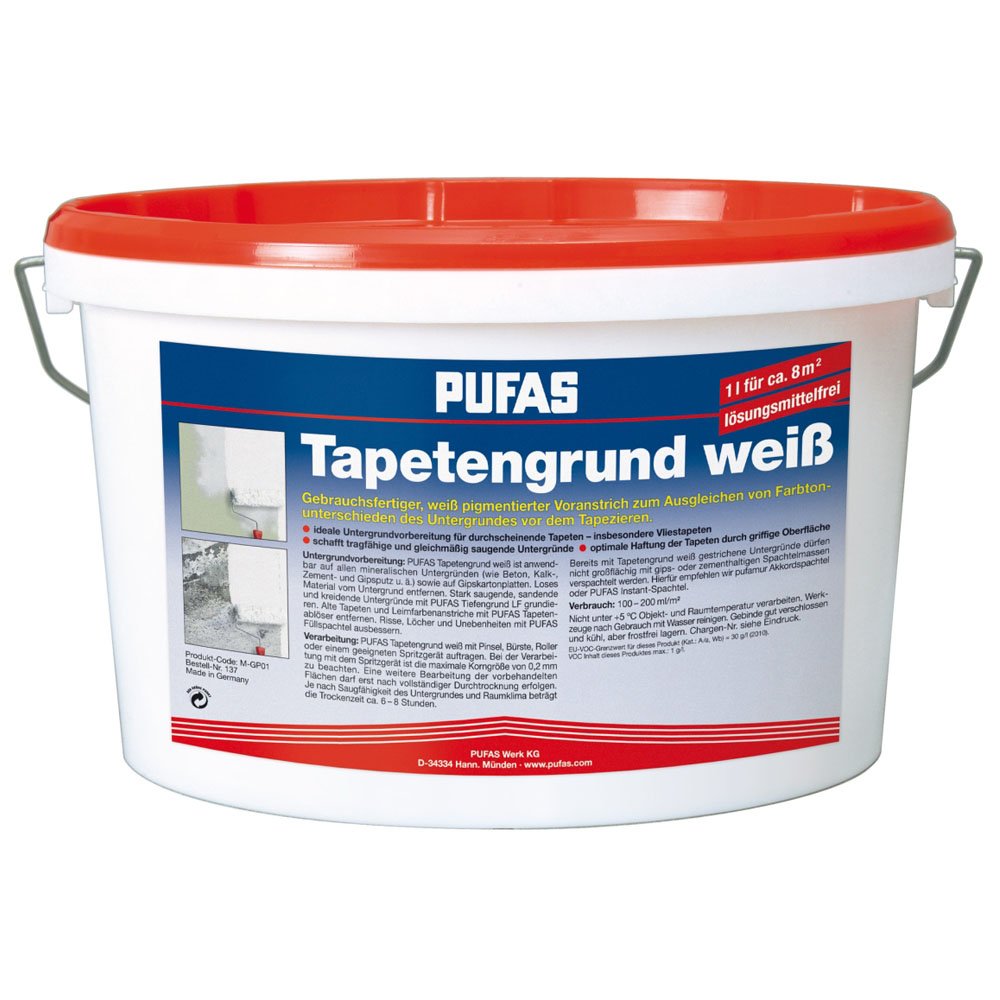 Pufas Tapetengrund weiss 5 Liter