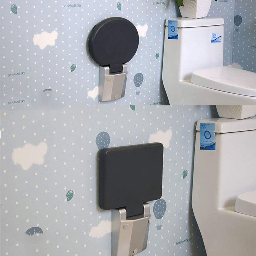 Asiento de Ducha abatible montado en la Pared Asientos de ducha de baño Asientos de baño de lujo plegables con soportes cromados montados en la pared - Sillas for ducharse for adultos Accesorio de asi