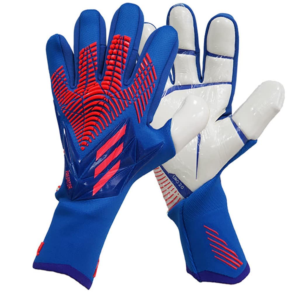 Guanti da portiere, guanti da calcio per ragazzi con guanti da portiere da calcio in lattice resistenti all'abrasione, professionali da uomo antiscivolo e protezione del polso vantaggi per gli size7