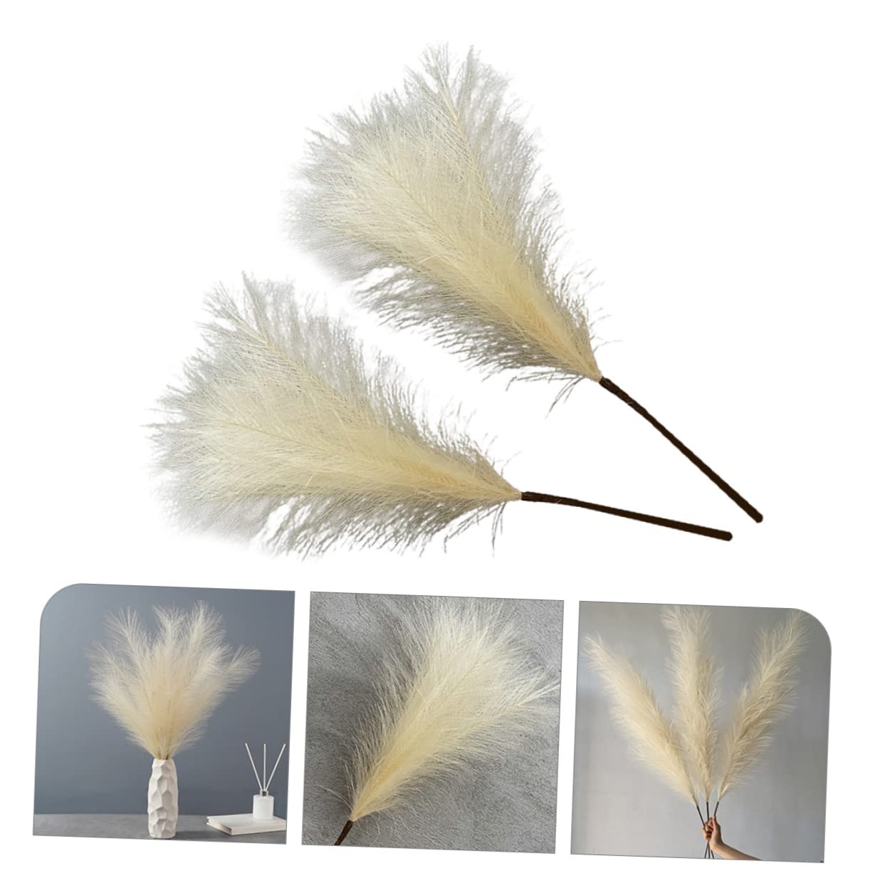Alipis 5 Sätze Künstliche Pampas Stängel Hohe Für Hochzeit Und Zuhause Langlebig Realistisch Aus Hochwertigem Material Für Fotohintergründe Und Feierlichkeiten 2 Stücke * 5