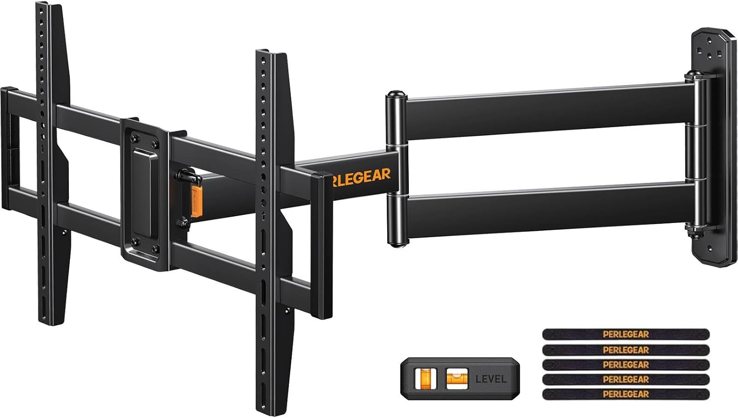 Perlegear Corner TV Wall Mount Long Arm TV Mount Bracket for 32-75 Inch TVs-Full Motion TV Wall Mount with 32.37” Extension