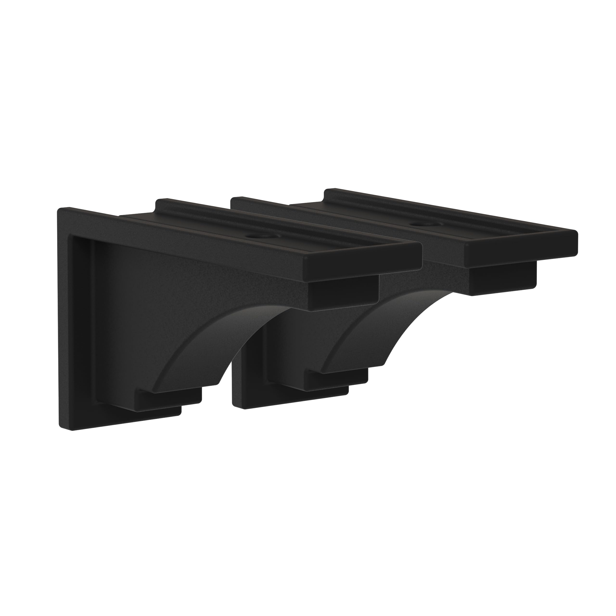 Mayne Inc Fairfield Decorative Brackets, 2-pack, Plastic, Black, Standard (5856-B)