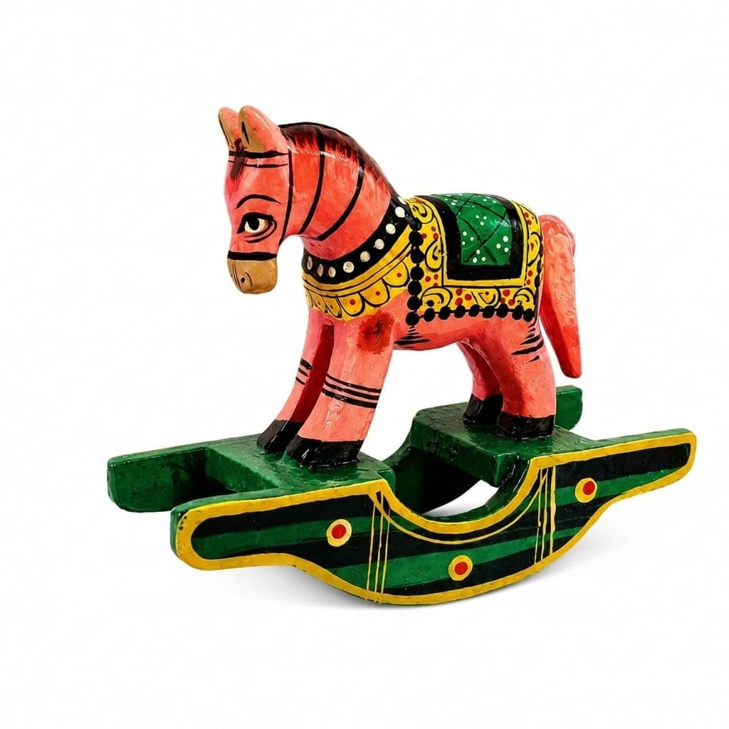 Wooden Rocking Balancing Toy | Handmade Hand-Painted Decorative Showpiece | Home Decor, Kids Play, Pooja & Gifting | Traditional Varanasi Wood Craft (Camel)-image-19
