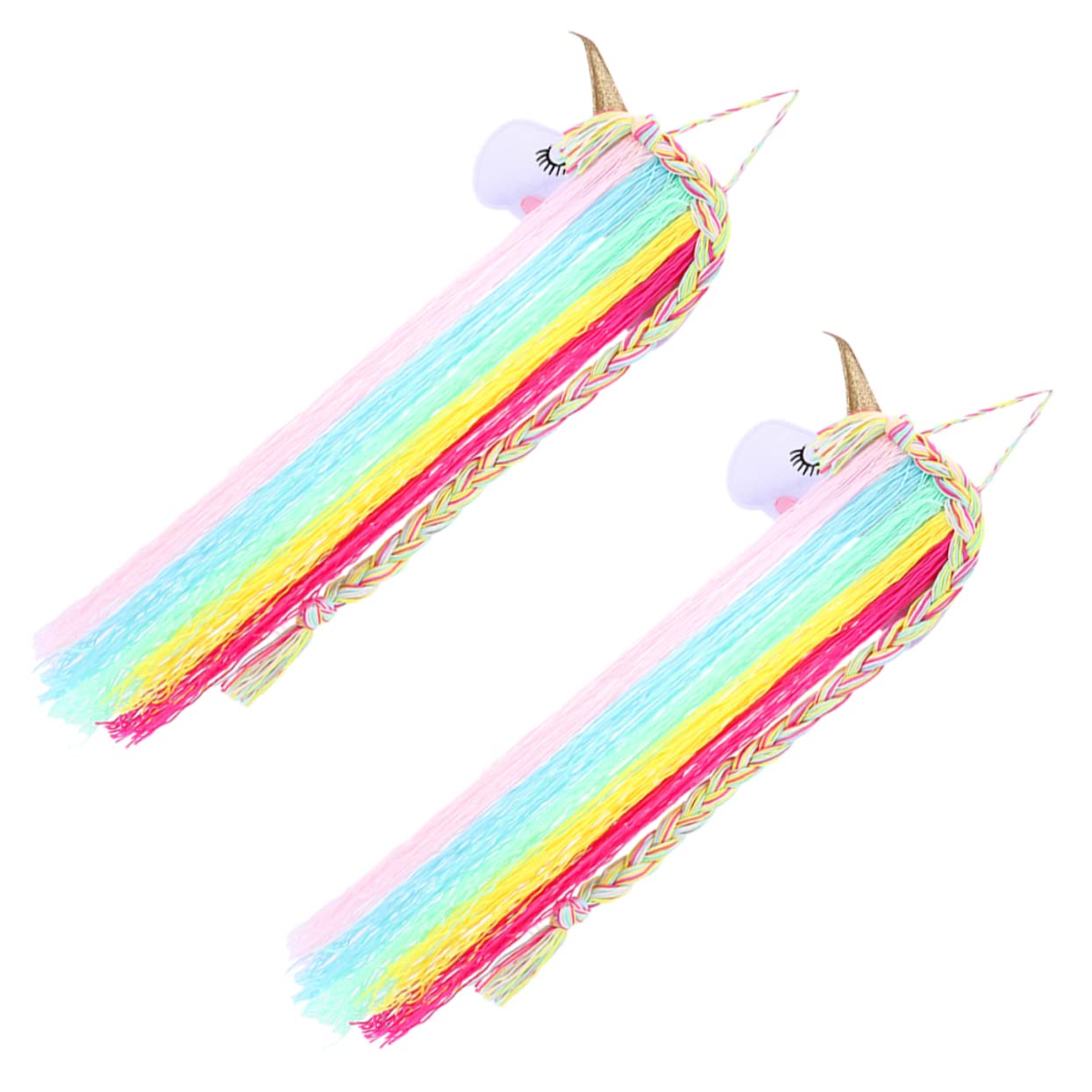 Hemoton Unicorn Hair Accessory Organizer 2 Pack Hair Clip Holder Barrette Organizer for Girls Wall Hanging Headband Decor