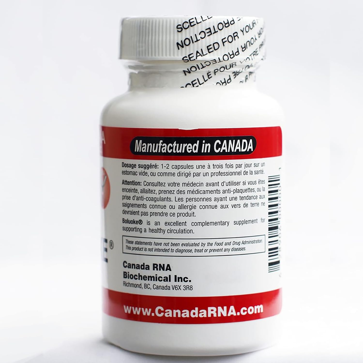 Canada RNA Boluoke(Lumbrokinase) for Circulatory Health 60 Capsules — Amazon image 2
