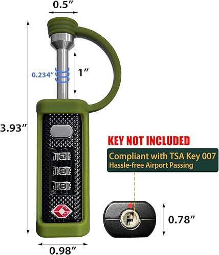 Miniatura 2 de LAFENLIN Cerraduras de viaje para armas de fuego aprobadas por la TSA, estuche rígido para pistola, cerradura de caja de transporte para pistola,