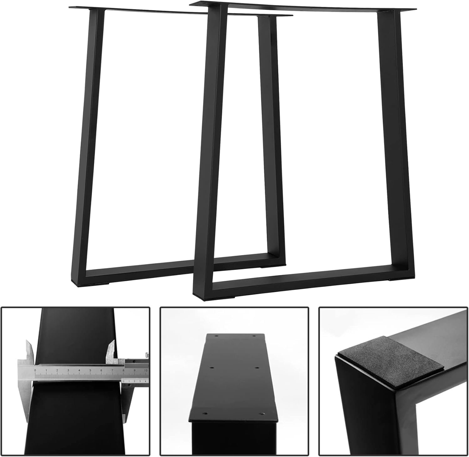 TENGCHANG 28''x24 Industry Indoor Table Desk Legs Metal Dining Table Iron Kitchen Legs DIY Furniture