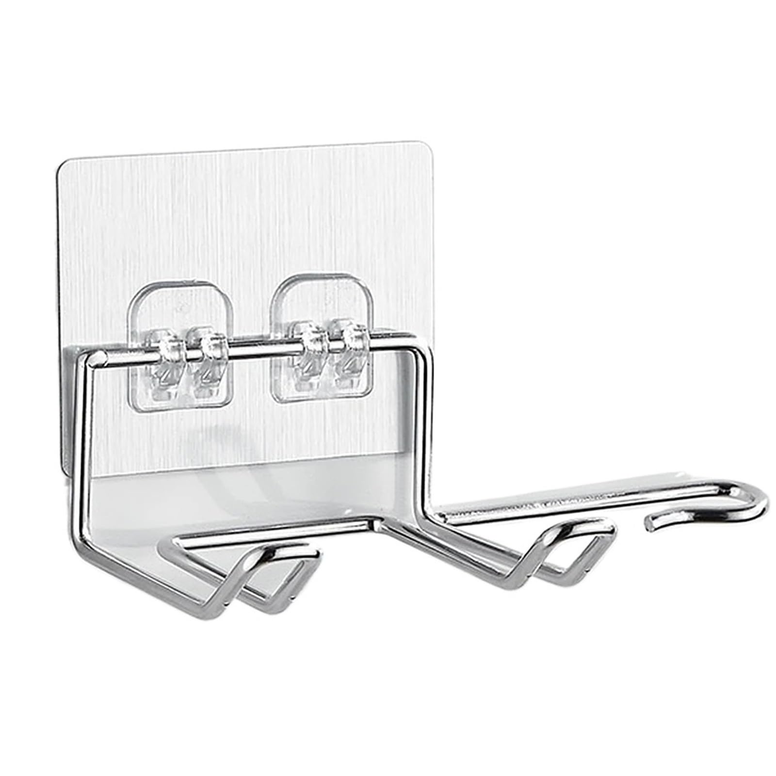 Soporte for secador de Pelo, Estante montado en la Pared, Soporte for, Organizador baño, Almacenamiento, Accesorios, 2 uds para secadores de Pelo(Silver)