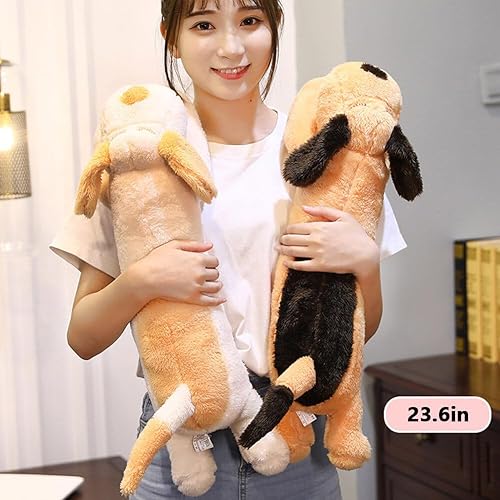 Miniatura 10 de Juguete de peluche gigante para perro y cachorro, almohada grande de 43.3 pulgadas, almohada de peluche suave para dormir, almohada corporal de