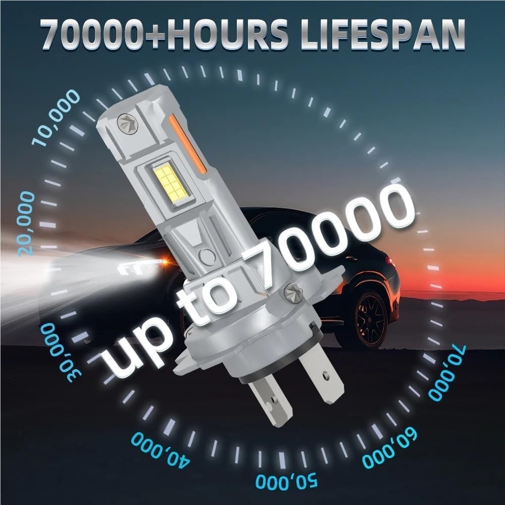 2 szt. 300 W H1 H7 H11 H4 9012 9006 9005 Żarówka LED Turbo Reflektor 6000 K 30000 LM 12 V 24 V Łatwa instalacja Światło przeciwmgielne(H4/9003/HB2 Hi/Lo)